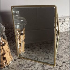 Gold Rectangular Tilt Vanity Mirror